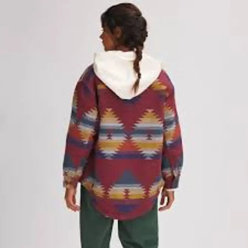 Vintage Aztec Graphic Printed Shacket